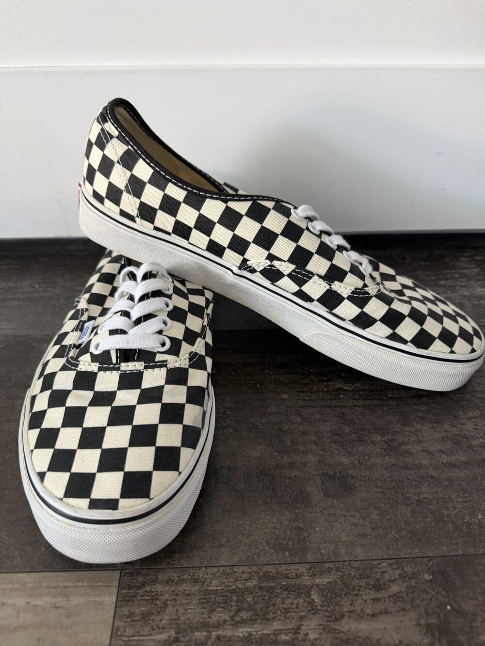Vans Authentic Checkerboard Black White Men’s Size 11 Classic Skate Shoes
